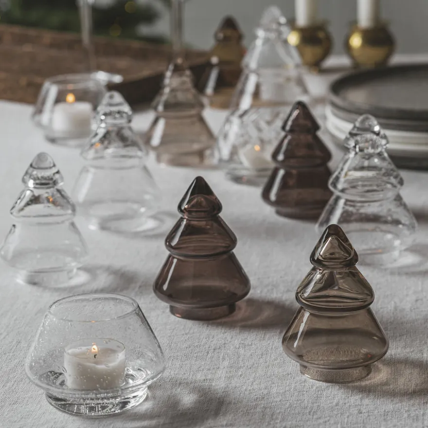 GLASSTRE GLATT MØRK KAKAO 9,8CM