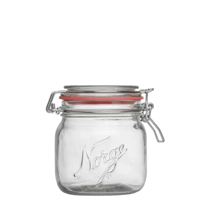 NORGESGLASSET OPPBEVARINGSGLASS 0,4L HENGSLET LOKK 4PK